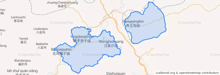 Mapa de ubicacion de 鹰手营子矿区.