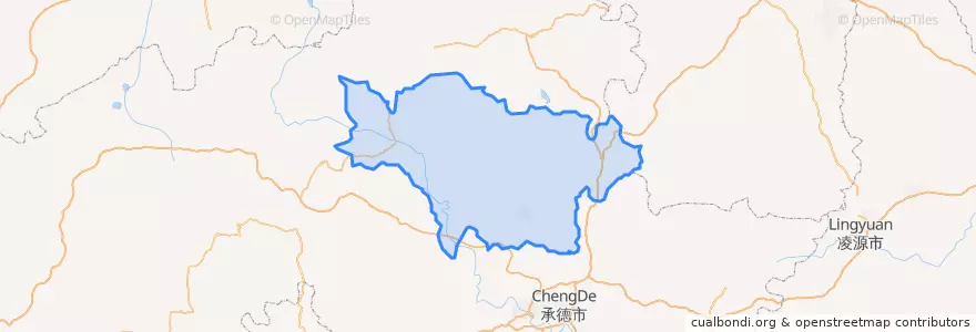 Mapa de ubicacion de 隆化县.