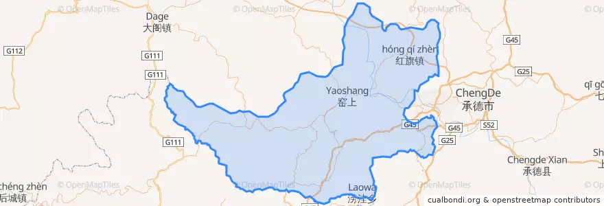 Mapa de ubicacion de 滦平县.