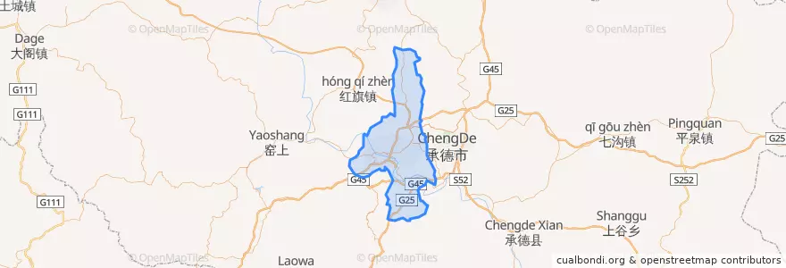 Mapa de ubicacion de 双滦区.