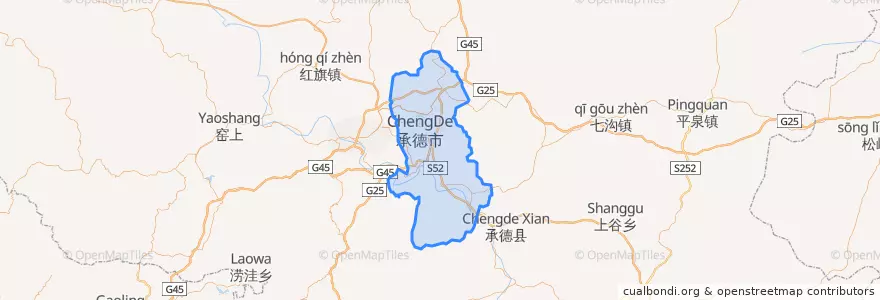 Mapa de ubicacion de Shuangqiao District.