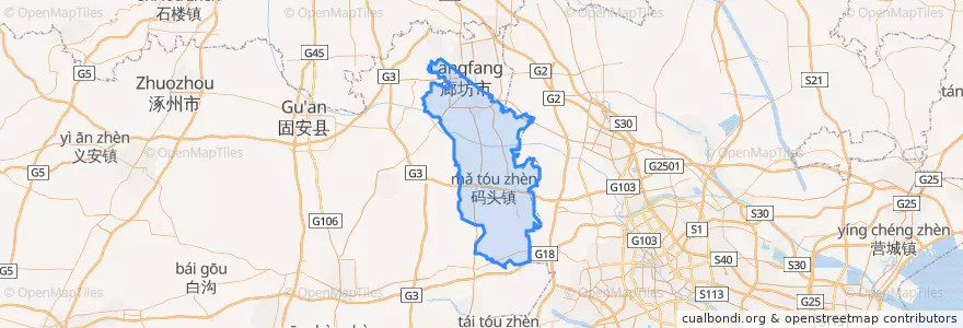 Mapa de ubicacion de 安次区.