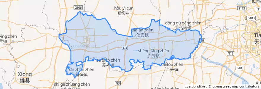 Mapa de ubicacion de 霸州市.