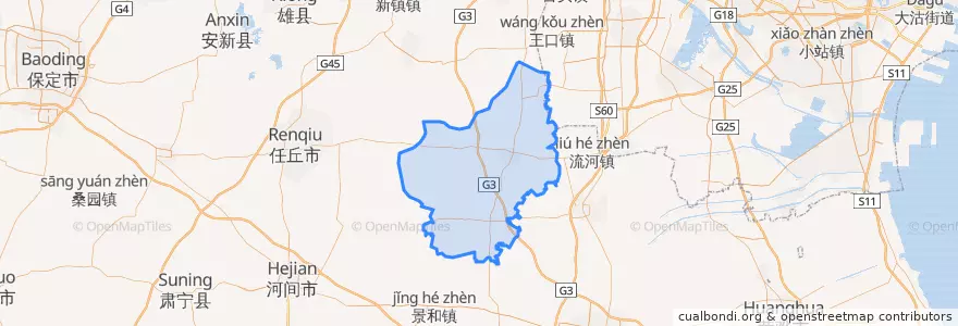 Mapa de ubicacion de Dacheng County.