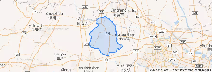 Mapa de ubicacion de Yongqing County.