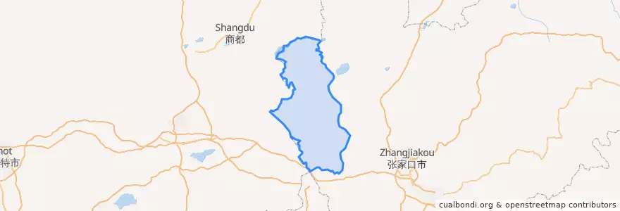 Mapa de ubicacion de 尚义县.