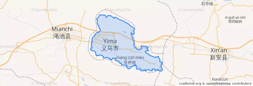 Mapa de ubicacion de 义马市.