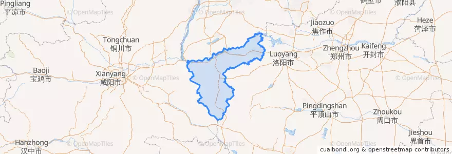 Mapa de ubicacion de 三门峡市.