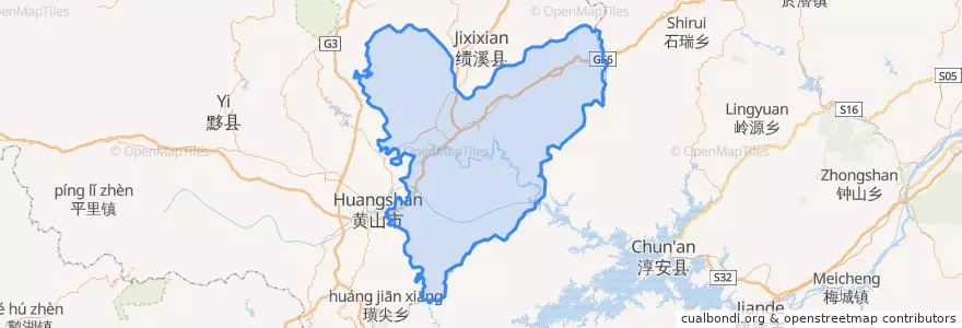 Mapa de ubicacion de 歙县.