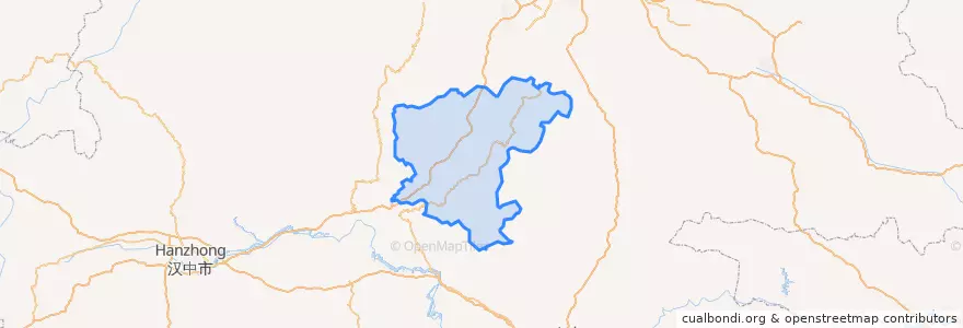 Mapa de ubicacion de Ningshan County.