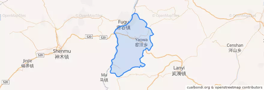 Mapa de ubicacion de 保德县.
