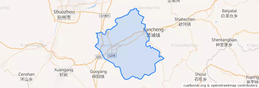 Mapa de ubicacion de 代县.