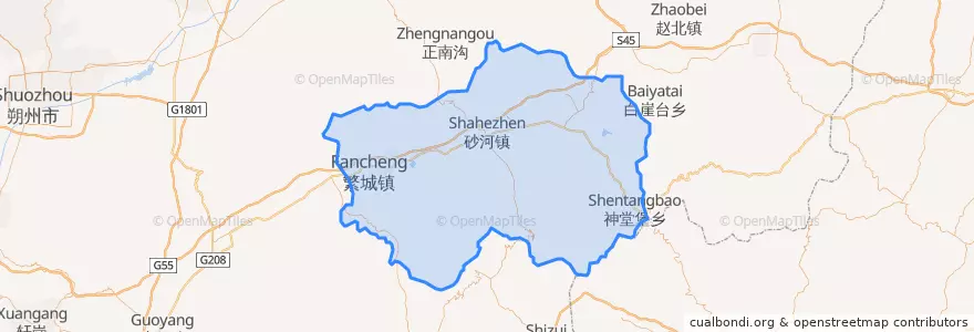 Mapa de ubicacion de 繁峙县.