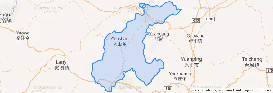 Mapa de ubicacion de 宁武县 (Ningwu).