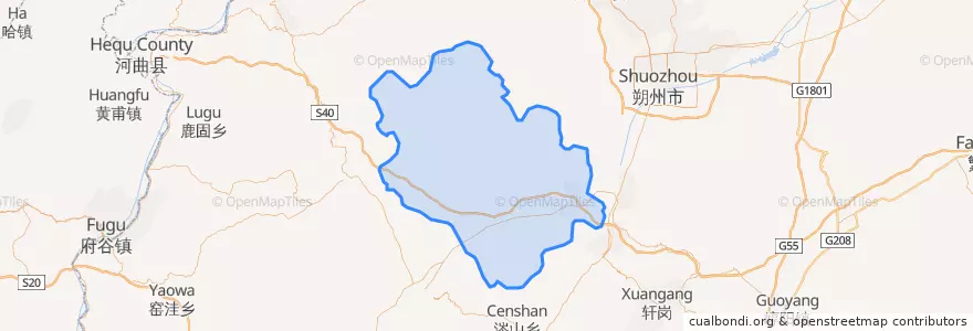 Mapa de ubicacion de 神池县.
