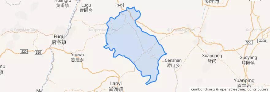 Mapa de ubicacion de 五寨县.