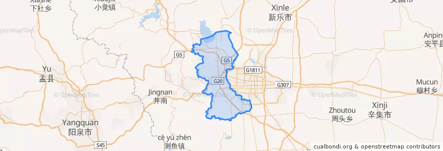Mapa de ubicacion de 鹿泉市.