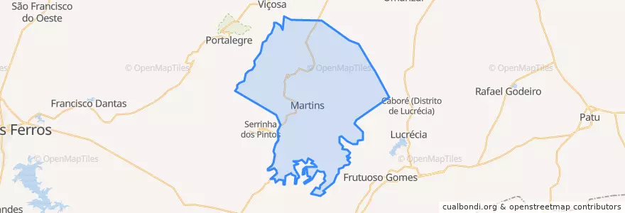 Mapa de ubicacion de Martins.