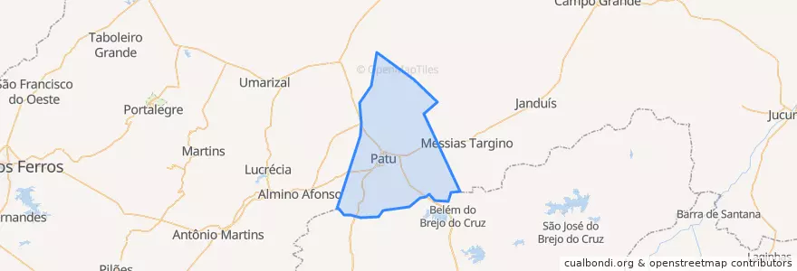 Mapa de ubicacion de Patu.