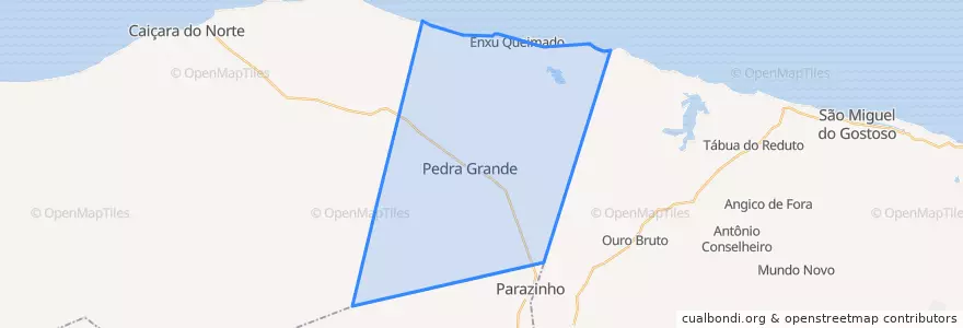 Mapa de ubicacion de Pedra Grande.