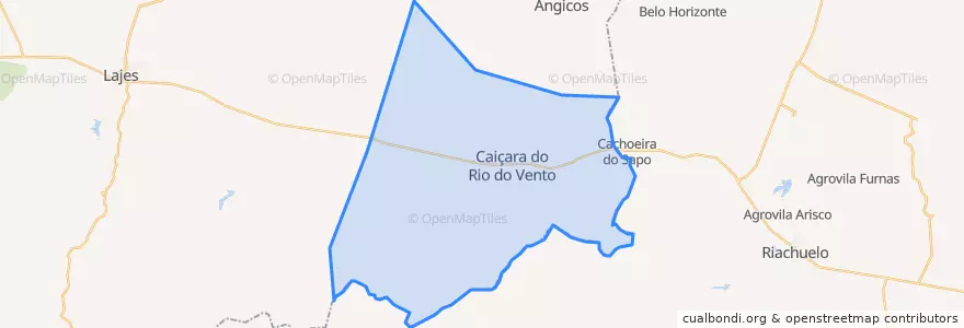 Mapa de ubicacion de Caiçara do Rio do Vento.