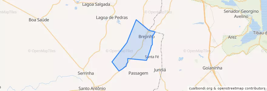 Mapa de ubicacion de Brejinho.