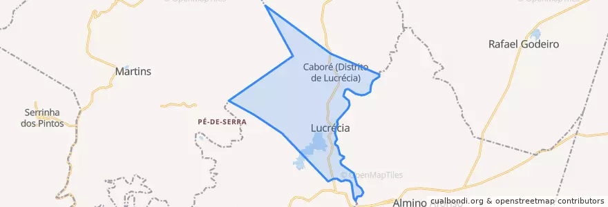Mapa de ubicacion de Lucrécia.