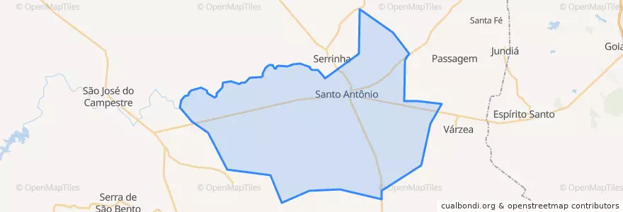 Mapa de ubicacion de Santo Antônio.