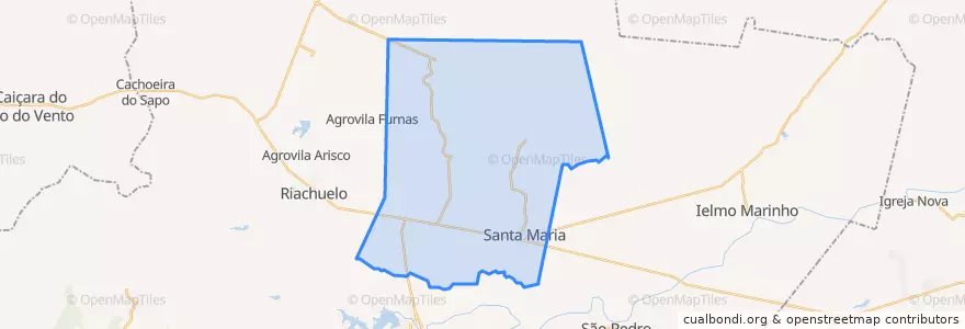 Mapa de ubicacion de Santa Maria.