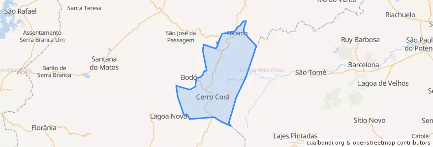 Mapa de ubicacion de Cerro Corá.