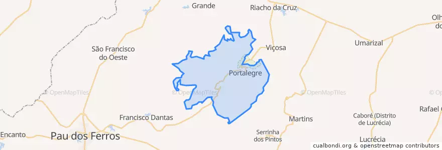Mapa de ubicacion de Portalegre.