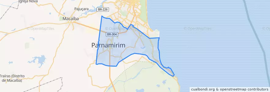Mapa de ubicacion de Parnamirim.