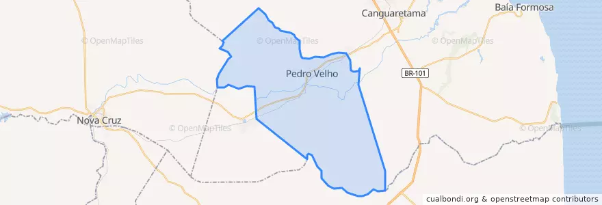 Mapa de ubicacion de Pedro Velho.