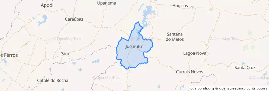 Mapa de ubicacion de Jucurutu.