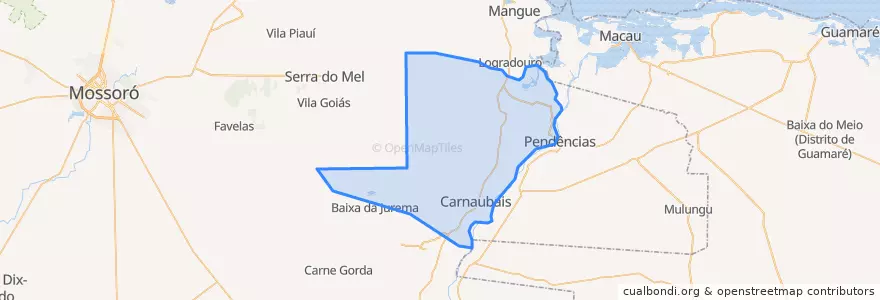 Mapa de ubicacion de Carnaubais.