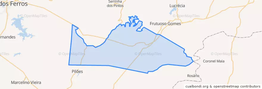 Mapa de ubicacion de Antônio Martins.