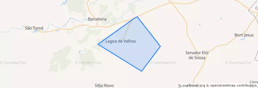 Mapa de ubicacion de Lagoa de Velhos.
