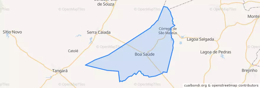 Mapa de ubicacion de Boa Saúde.