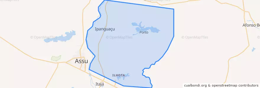 Mapa de ubicacion de Ipanguaçu.
