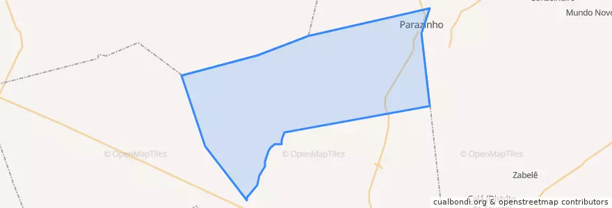 Mapa de ubicacion de Parazinho.