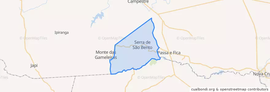 Mapa de ubicacion de Serra de São Bento.