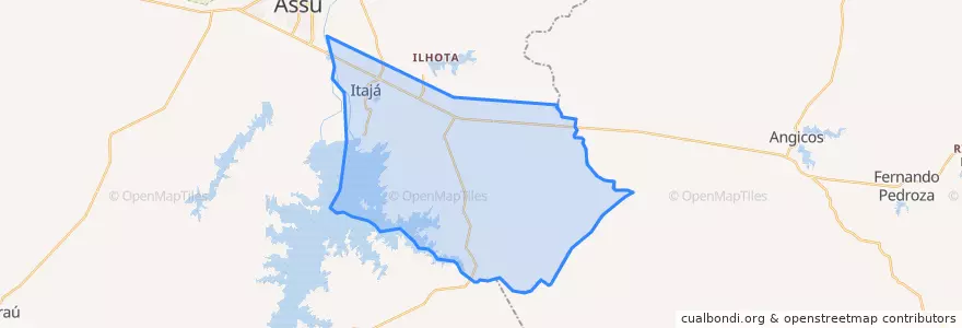 Mapa de ubicacion de Itajá.