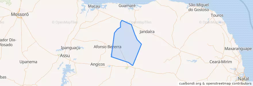 Mapa de ubicacion de Pedro Avelino.