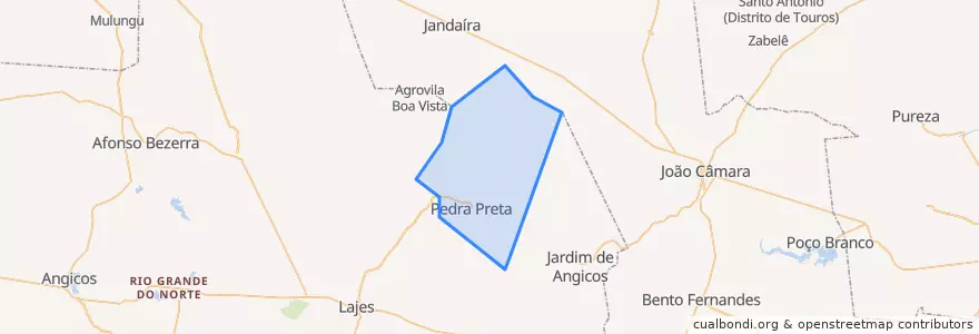 Mapa de ubicacion de Pedra Preta.