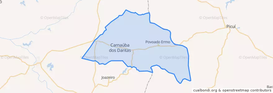 Mapa de ubicacion de Carnaúba dos Dantas.