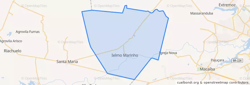 Mapa de ubicacion de Ielmo Marinho.