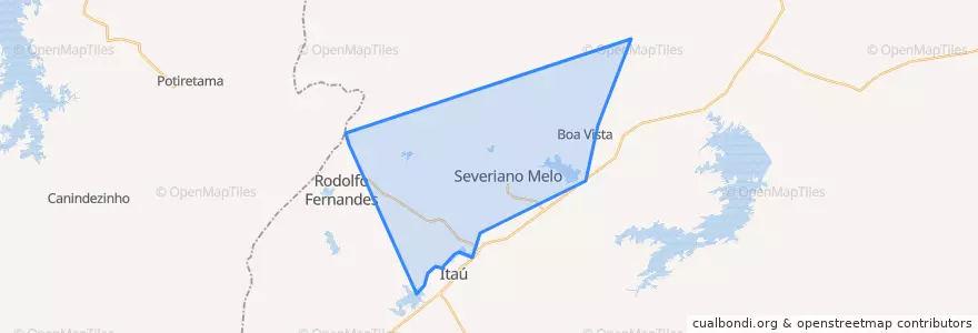 Mapa de ubicacion de Severiano Melo.