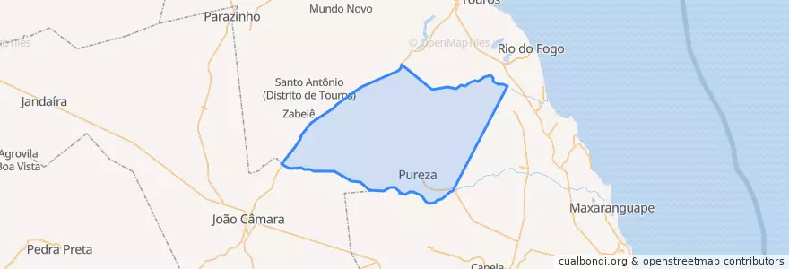 Mapa de ubicacion de Pureza.