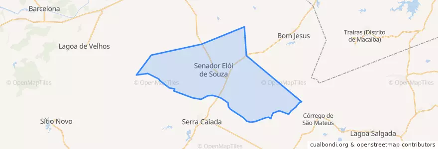 Mapa de ubicacion de Senador Elói de Souza.