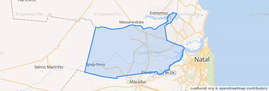 Mapa de ubicacion de São Gonçalo do Amarante.